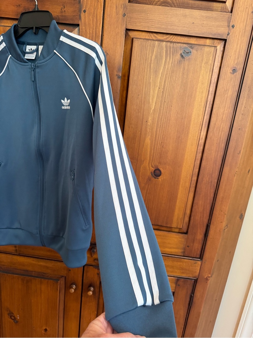 Adidas Original Medium Super Startt Dark Steel Track Jacket w/White Stripe NWT - Picture 5 of 14